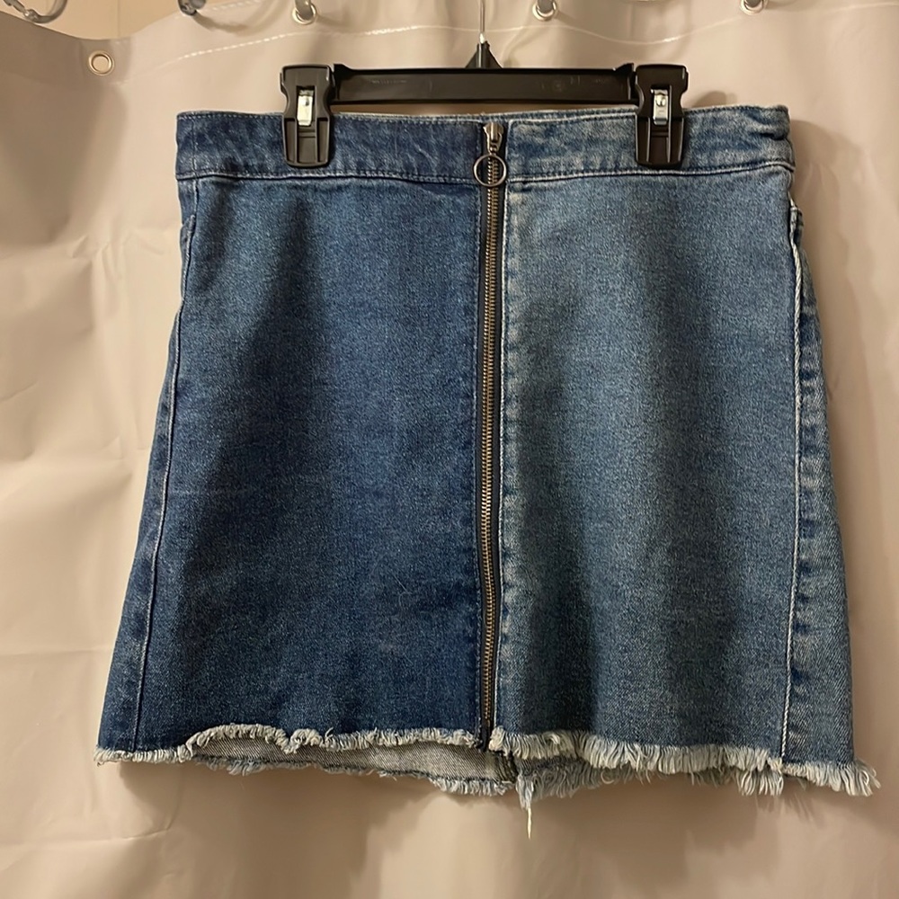 TwoToned Denim Skirt